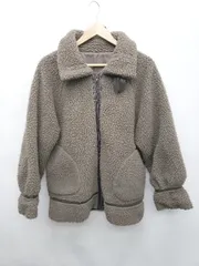 ■ Discoat ディスコート ボア ジップアップ 長袖 ブルゾン ジャンパー サイズM ブラウン レディース P  【1402270013251】