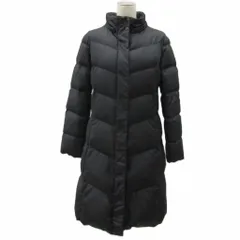 ユニクロ UNIQLO ダウンコート L 黒 ブラック スタンドカラー ロング丈 /YS37 ■GY59