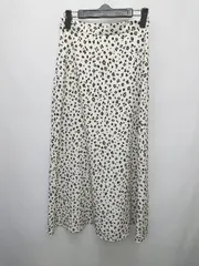 ◇ NATURAL BEAUTY BASIC 裏地あり 花柄 フラワー ロング フレア スカート サイズS ホワイト ブラック レディース P  【1402270019161】