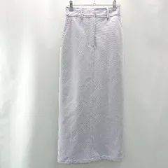 ◇ mystic ミスティック 春カラー ストレッチ バックゴム ロング丈 タイト スカート サイズM ラベンダー レディース E  【1402280000982】