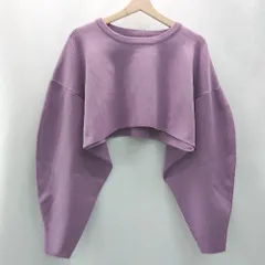 ◇ titivatev ティティベイト シンプル カジュアル 無地 ショート丈 長袖 ニット サイズM パープル レディース E  【1402280000760】