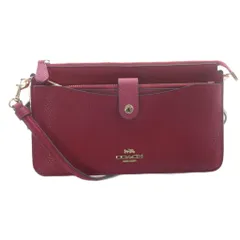 コーチ COACH ノア ポップアップ メッセンジャー カラーブロック ショルダーウォレット ロゴ レザー ピンク