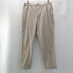 ◇ ◎ GLOBAL WORK グローバルワーク チェック柄 ウエストゴム テーパード パンツ サイズS ベージュ系 レディース E  【1402280002658】