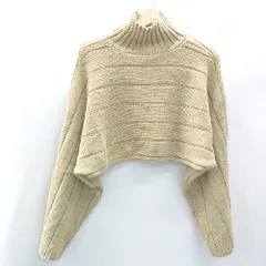 ◇ KBF URBAN RESEARCH MEDIA シンプル ショート丈 かわいい 長袖 ニット サイズone オリーブ レディース E  【1402280002214】