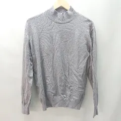 ◇ SENSE OF PLASE センスオブプレイス タートルネック シンプル 長袖 ニットセーター サイズM グレー レディース E  【1402280009152】
