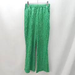◇ JEANASIS ジーナシス ウエスト総ゴム サイドスリット リラックスパンツ サイズS グリーン レディース E  【1402280009053】