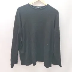 ◇ HARE ハレ 無地 シンプル ラフ カジュアル 長袖 ニットセ－タ－ サイズSMALL ブラック メンズ E  【1402280009299】