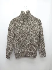 ◇ CLOSED クローズド リブニット ジップアップ カジュアル 長袖 カーディガン ブラウン系 マルチ レディース P  【1403110005429】