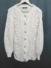 ◇ w closet ダブルクローゼット ケーブル編み 長袖 ニット カーディガン サイズF アイボリー系 レディース P  【1403110004323】