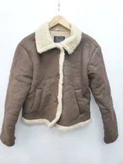 ◇ UNE MANSION ユヌマンション スウェード調 裏ボア 長袖 ジャケット ブルゾン ブラウン ベージュ レディース P  【1403110000943】