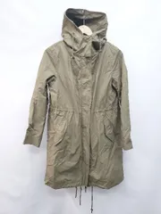 ◇ Glean Jmpression 2WAY ジップアップ ミリタリー 長袖 モッズコート サイズ3 カーキ レディース P  【1403110000929】