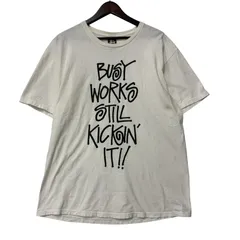【中古品】STUSSY ステューシー × A BATHING APE アベイシングエイプ BUSY WORKS STILL KICKIN' IT SS TEE ショートスリーブ Tシャツ 半袖 トップス 【142-260105-as-13-izu】