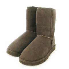アグ オーストラリア UGG australia CLASSIC SHORT ムートンブーツ ショート 裏ファー USA7 24.0cm 茶 ブラウン 5825 /AO4 ■GY18