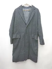 ◇ WYM LIDNM ウィム バイ リドム ロング シンプル バックスリット 通勤 長袖 コート サイズM ネイビー メンズ P  【1403110013189】