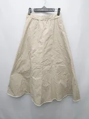 ◇ COCODEAL ココディール シンプル カジュアル ロング フレア スカート サイズ2 ベージュ レディース P  【1403180004384】