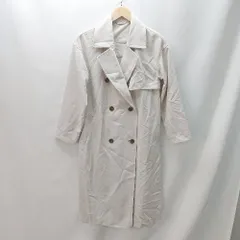 ◇ GU ジーユー オーバーサイズ シンプル カジュアル 綺麗め 長袖 トレンチコート サイズS ホワイト レディース E  【1404020011753】