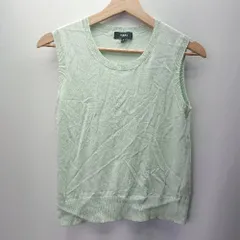 ◇ Theory セオリー サマーニット クルーネック ノースリーブ - ベスト サイズS ペパーミントグリーン レディース E  【1404240016811】