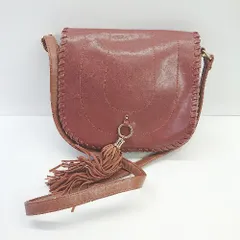 ◇ JEANASIS ジーナシス ジャンク品 フリンジ マグネットボタン ショルダーバッグ ブラウン系 レディース E  【1404020018295】