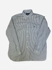 ポロラルフローレン 00s ストライプ シャツ ブルー 2XL