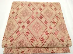 平和屋着物●こぎん刺し　九寸名古屋帯　菱吉祥文　正絹　逸品　CABB9497hyのサムネイル