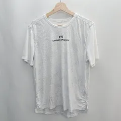 ◇ Under Armour アンダーアーマー 総柄 半袖 Tシャツ サイズM ホワイト メンズ E  【1407020032049】