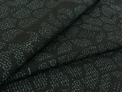 平和屋着物▽結城紬　単衣　80亀甲　横段花文　正絹　逸品　AABF1872jh