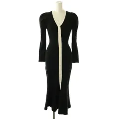 スナイデル SNIDEL 24SS Sustainaフロントボタンニットワンピース ロング F ブラック /DF ■OS