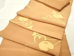 平和屋着物▼端切れ　ハギレ　リメイク生地　素材　解き反物　地紋起こし　万寿菊文　逸品　DABA2531zyのサムネイル