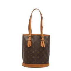 ルイ ヴィトン モノグラム バケットPM トートバッグ ハンドバッグ M42238 ブラウン PVC レザー レディース LOUIS VUITTON【1-0245191】