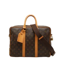 ルイ ヴィトン モノグラム ハンドバッグ ショルダーバッグ 2WAY M23252 ブラウン PVC レザー メンズ LOUIS VUITTON【1-0246817】