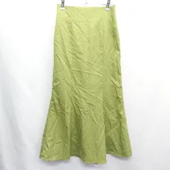◇ LOWRYS FARM ローリーズファーム ウエストゴム マキシ フレア スカート サイズＭ グリーン系 レディース E  【1408060011223】