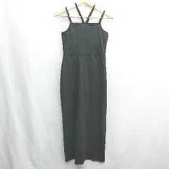 ◇ JUNOAH　ジュノア ストレッチ素材 キャミソール マキシ ワンピース サイズＭ ブラック レディース E  【1408060011186】