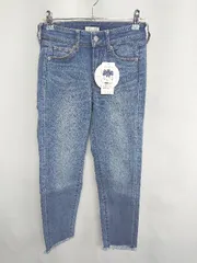 ◇ earth music&ecology クロップドスキニー デニムパンツ サイズＳ ライトブルー レディース E  【1408060011094】