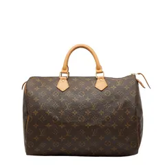 ルイ ヴィトン モノグラム スピーディ35 ハンドバッグ ボストンバッグ M41524 ブラウン PVC レザー レディース LOUIS VUITTON【1-0249919】