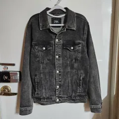 ザラ ブラック デニム ジャケット L