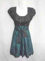 ◇ ◎ L'EST ROSE レストローズ 半袖 ミニ丈 ワンピース サイズ2 ターコイズブルー系 レディース E  【1408060012770】