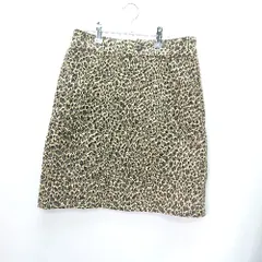 ◇ LOWRYS FARM ローリーズファーム レオパード柄 膝上丈 台形 スカート サイズF ブラウン系 レディース E  【1408060013111】