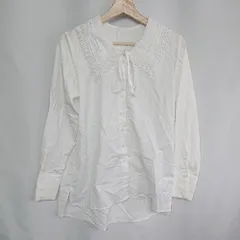 ◇ Re:EDIT リエディット 首元レース 長袖 Tシャツ サイズＭ ホワイト レディース E  【1408060019953】