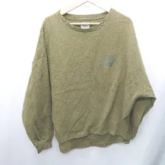 ◇ CAMP7 キャンプセブン 正面ロゴ立体文字 長袖 パーカー サイズM カーキ レディース E  【1408060021932】