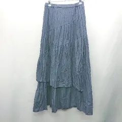 ◇ MOUSSY マウジー ウエストゴム マキシ プリーツ スカート サイズM ネイビー系 レディース E  【1408060021895】