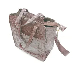 ◇ ALTOROSE アルトローズ ワニ柄　２WAY ハンド ショルダーバック ブラウン系 レディース E  【1408060022274】