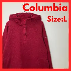 【美品】古着　コロンビア　スナップボタン　フリースパーカー　レディース　L