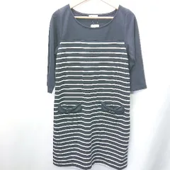 ◇ ◎●未使用● earth music&ecology ボーダー柄 長袖 Tシャツ サイズＦ ネイビー系 メンズ E  【1408060022540】