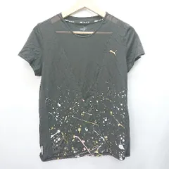 ◇ PUMA プーマ 半袖 Tシャツ サイズL ブラック レディース E  【1408060025664】