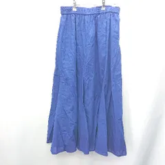 ◇ UNIQLO ユニクロ ロング丈 フレア スカート サイズL ブルー レディース E  【1408060025626】