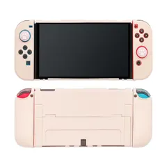 【新着商品】Switch有機EL 対応 保護 ケース Joy-Con アナログスティック カバー 分離式 5点セット ドック対応 スイッチ有機EL 専用 カバー 装着簡単 耐衝撃 Switch有機EL用ケース ドッキング可能 ピンク