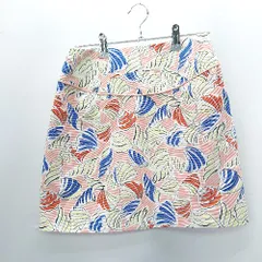 ◇ Lily Brown リリーブラウン 柄物 膝丈 台形 スカート サイズM ピンク　レディース E  【1408060028658】