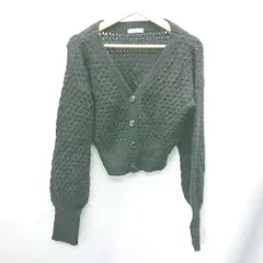 ◇ OLIVE des OLIVE オリーブ・デ・オリーブ 長袖 カーディガン サイズF ブラック レディース E 【1408060032693】