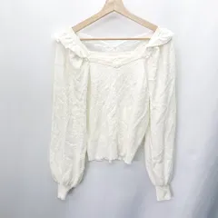 ◇ MIIA ミーア 長袖 カットソー サイズF ホワイト レディース E  【1408060032433】