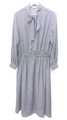 ◇ grove グローブ 総柄 長袖 ロング丈 ワンピース サイズ3L ネイビ－ レディース E  【1408060032938】